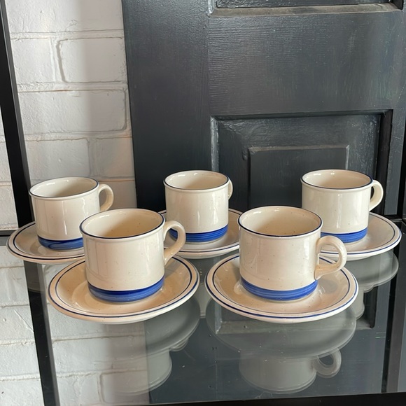 Cutest 5 piece Vintage Cottagecore cup and saucer set … - Picture 1 of 7